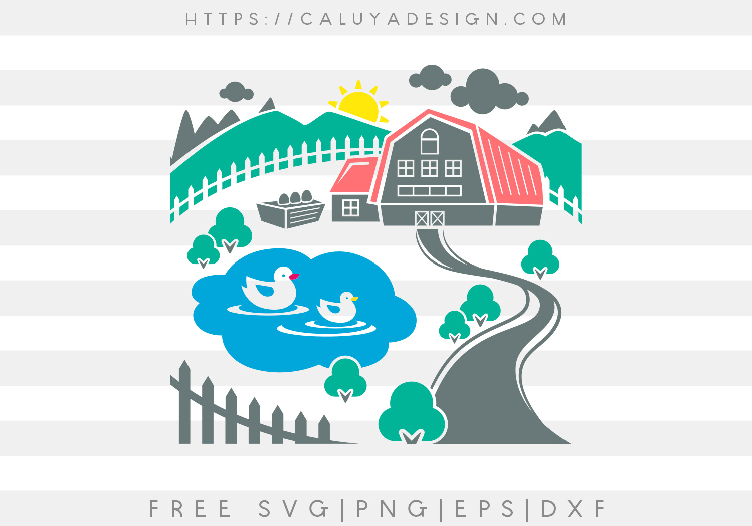 Free DIY Play Mat Farm Version SVG, PNG, EPS & DXF