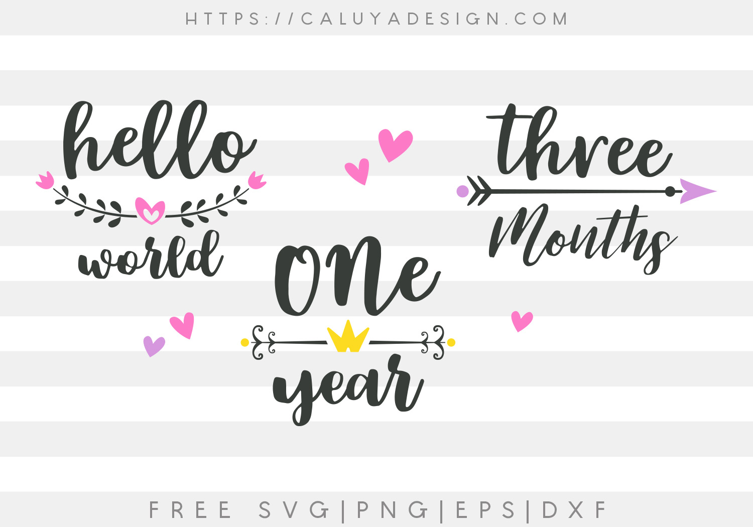 Free Baby Milestone SVG, PNG, EPS & DXF by Caluya Design