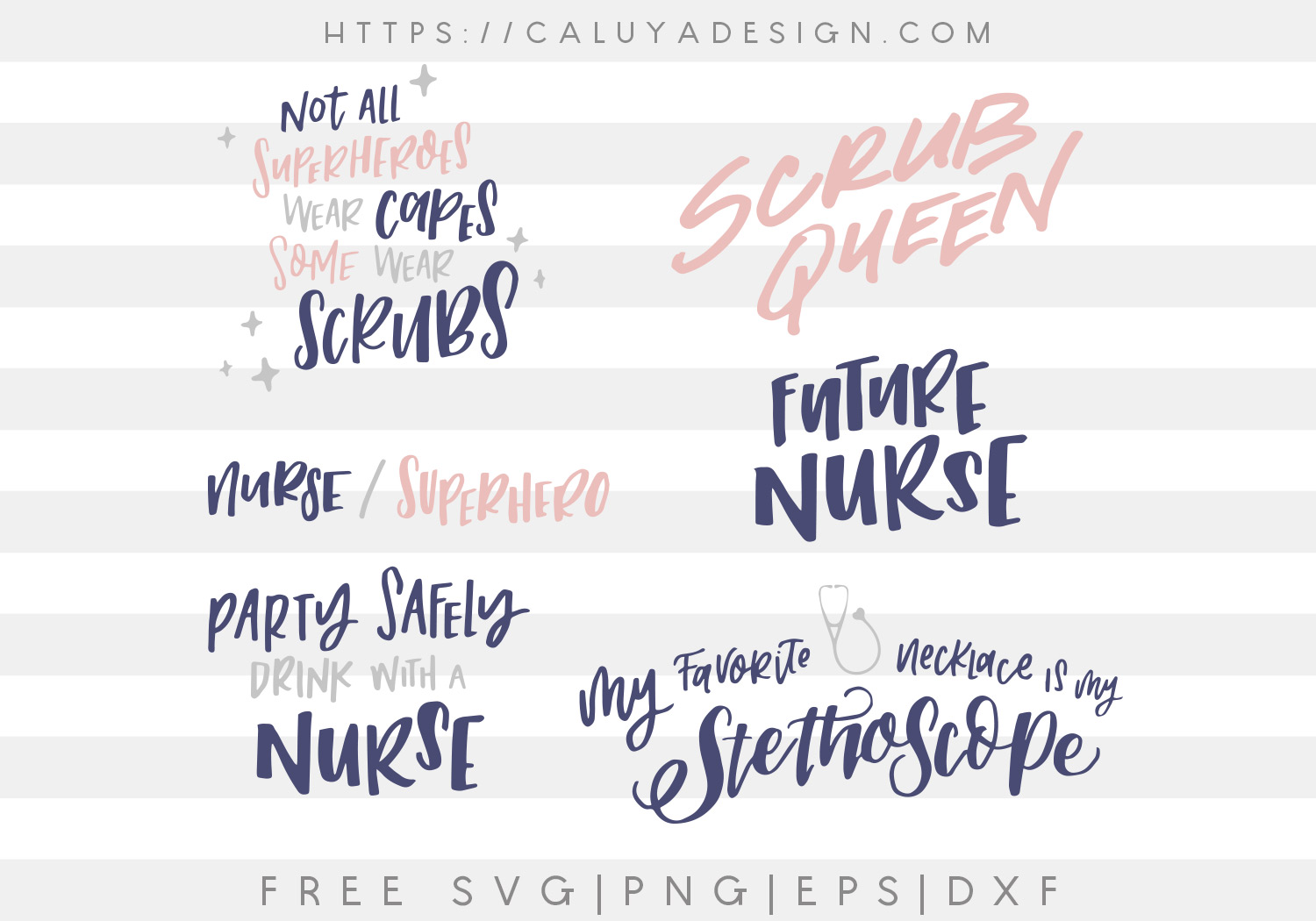 Free Nurse Quote Bundle SVG, PNG, EPS & DXF
