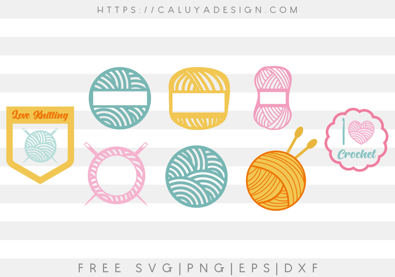 Free Yarn Monogram SVG, PNG, EPS & DXF