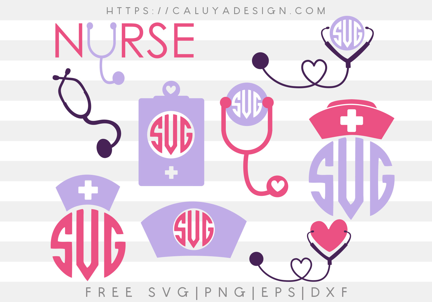 Download Free Nurse Monogram Svg Png Eps Dxf By Caluya Design