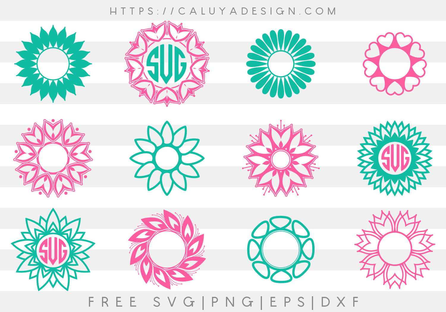 Download Free Flower Monogram Svg Png Eps Dxf By Caluya Design