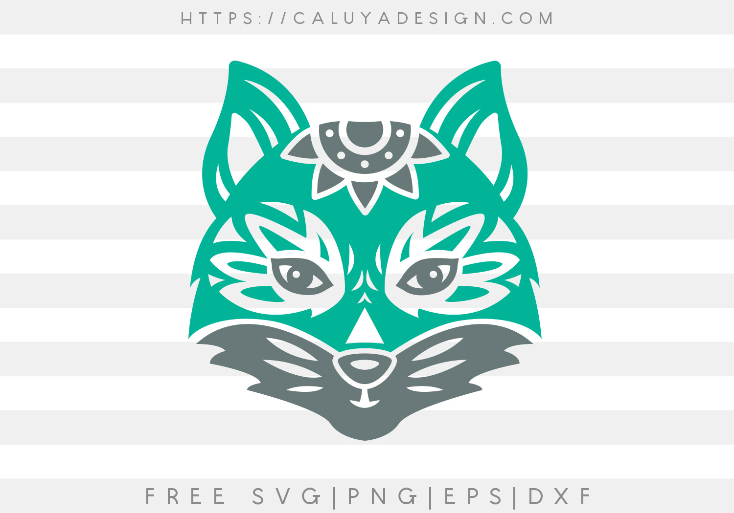 Free Mandala Fox SVG, PNG, EPS & DXF