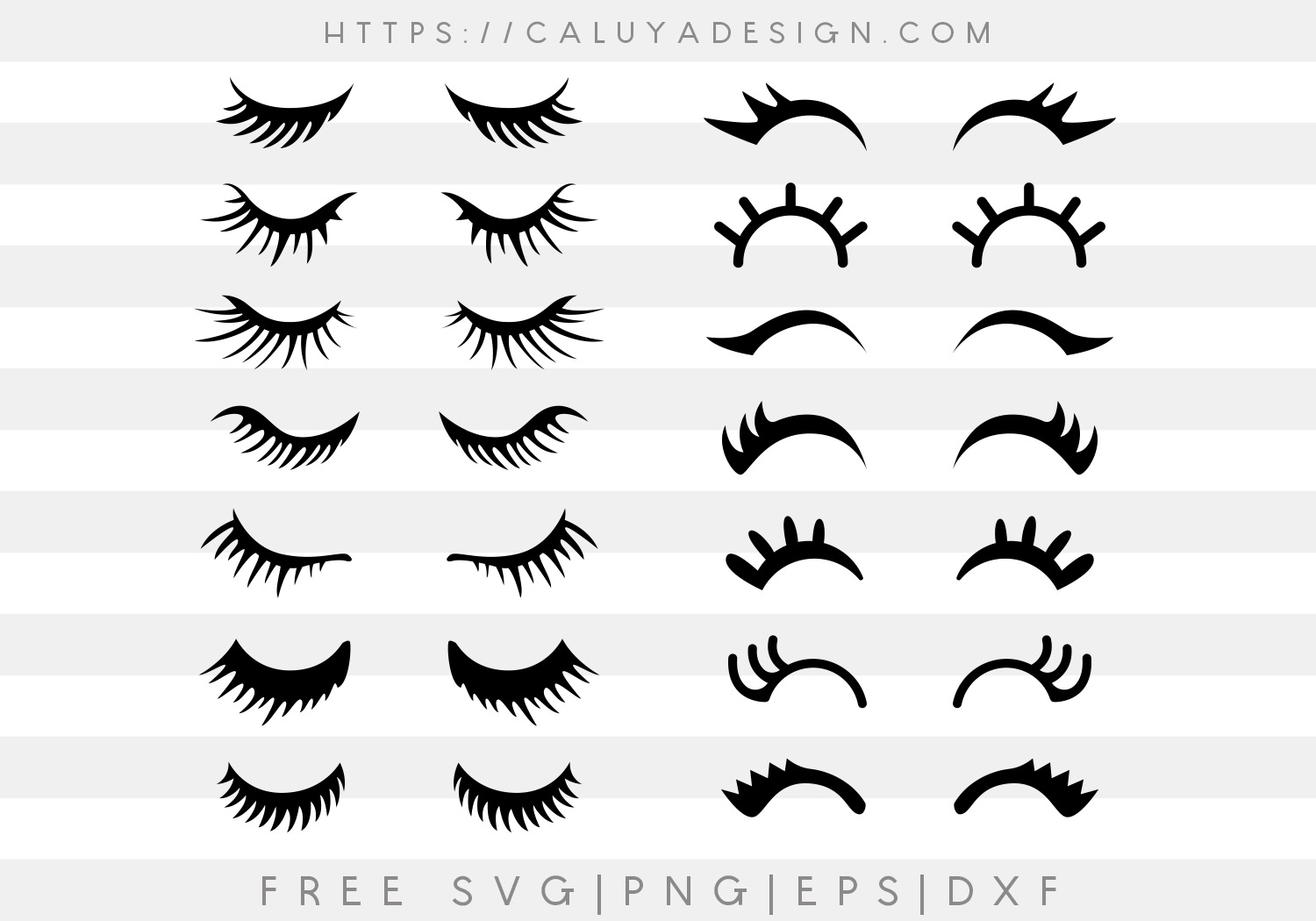 Free Eyelash Bundle Svg Png Eps And Dxf By Caluya Design