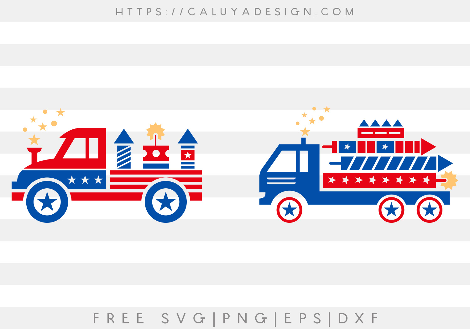 Free July Forth Truck SVG