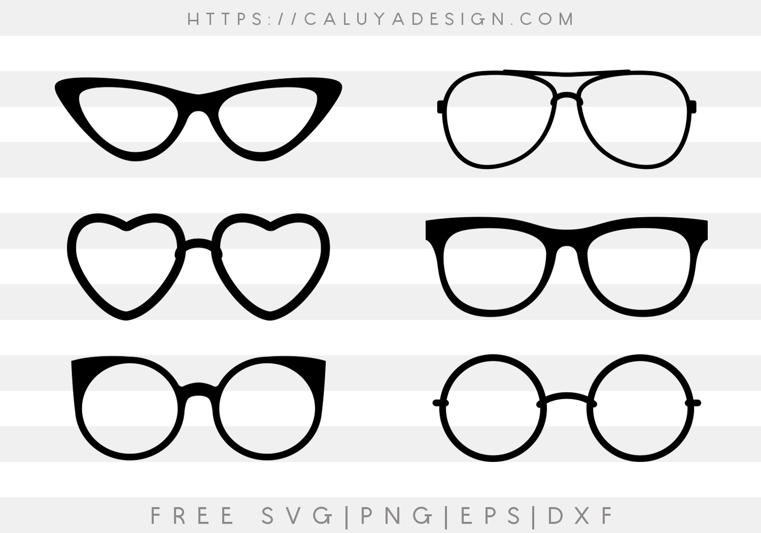 Free Glasses Bundle SVG, PNG, EPS & DXF