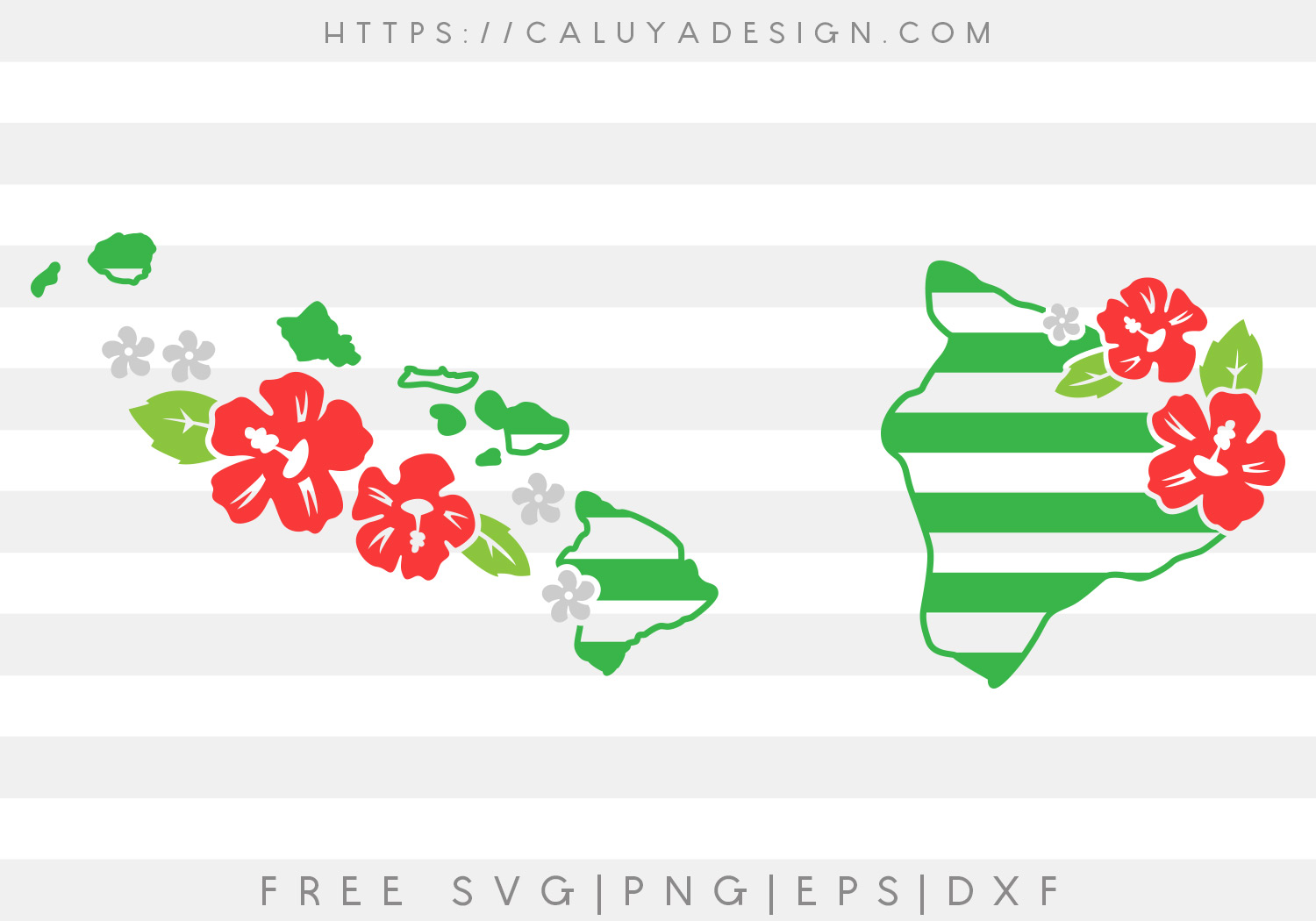 Free Hawaii State SVG, PNG, EPS & DXF