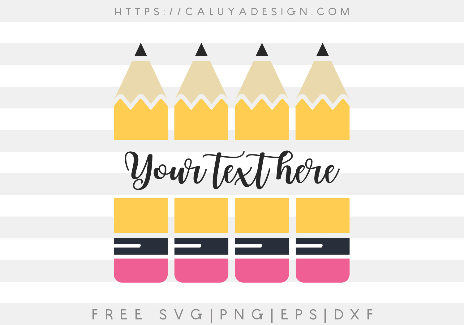 Free Pencil Monogram SVG, PNG, EPS & DXF