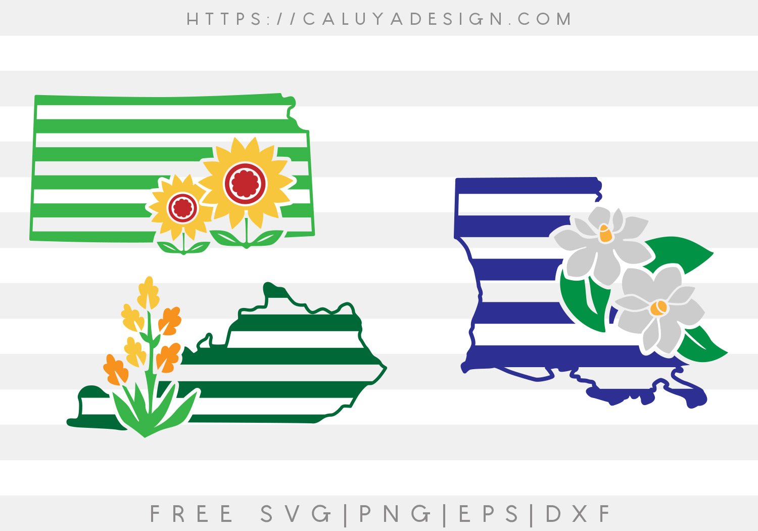 Free Kansas, Kentucky and Louisiana SVG
