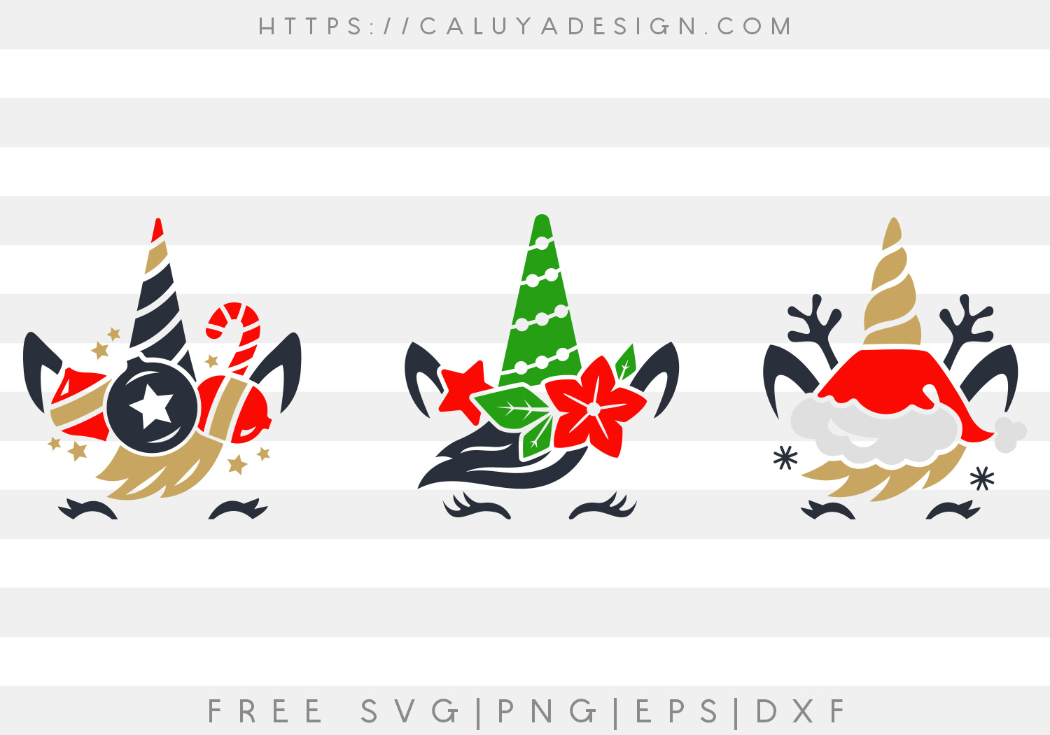 Download Free Christmas Unicorn Svg Png Eps Dxf By Caluya Design