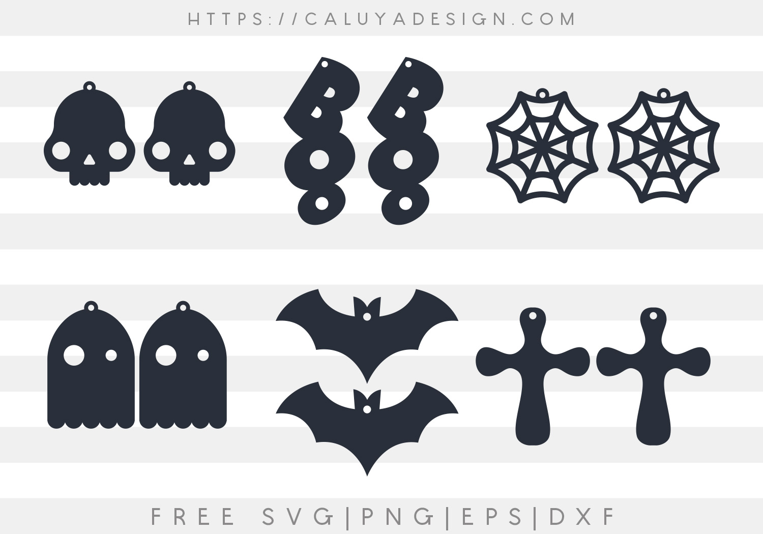 Free Halloween Earring SVG, PNG, EPS & DXF