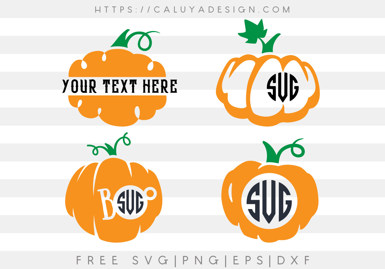 Free Pumpkin Monogram Badges SVG, PNG, EPS & DXF