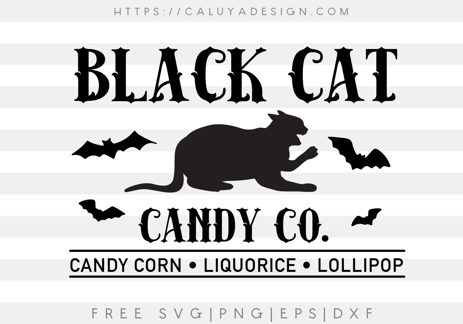 Free Black Cat Candy Sign SVG, PNG, EPS & DXF