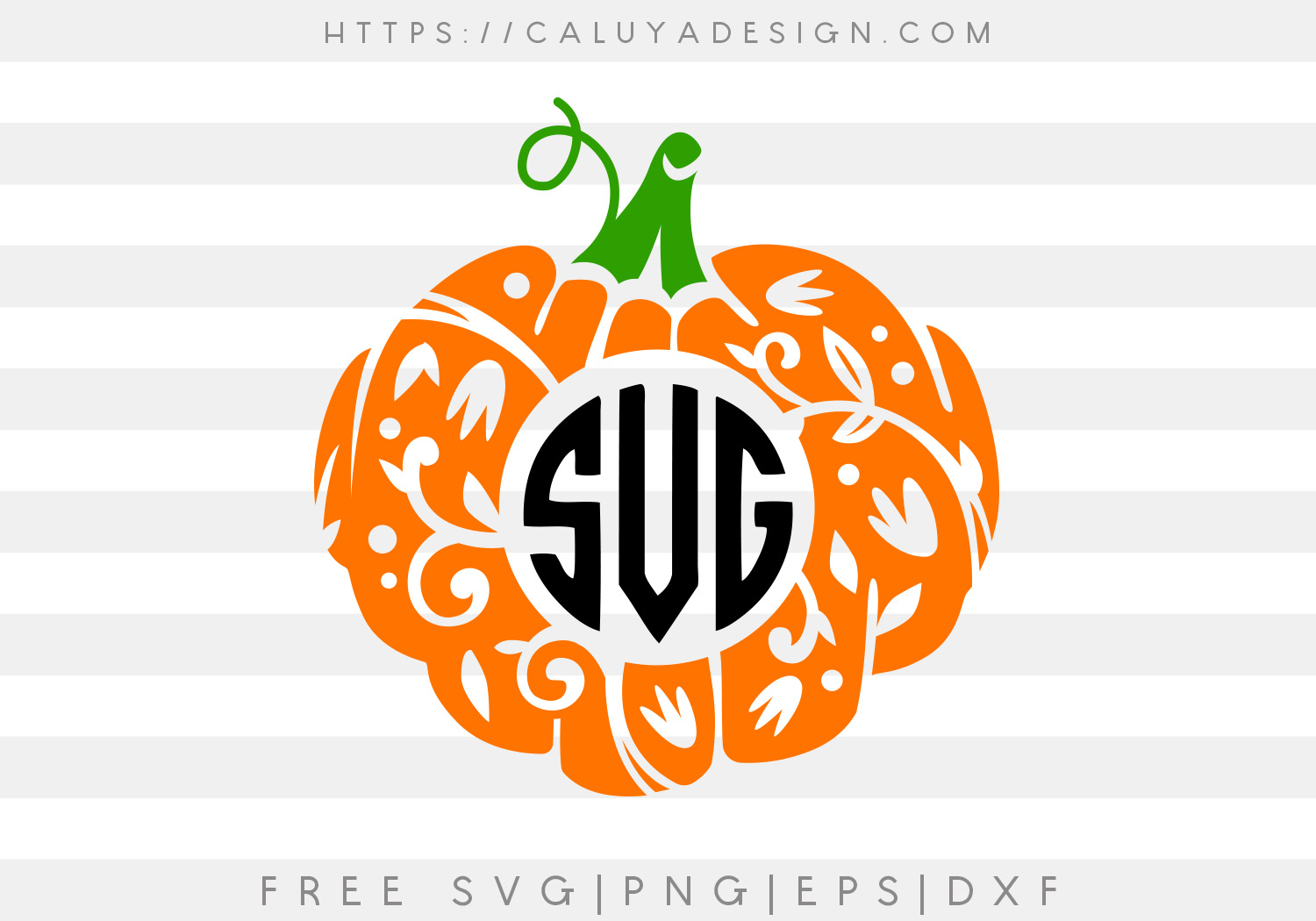 Free Circle Pumpkin Monogram Svg Png Eps Dxf By Caluya Design