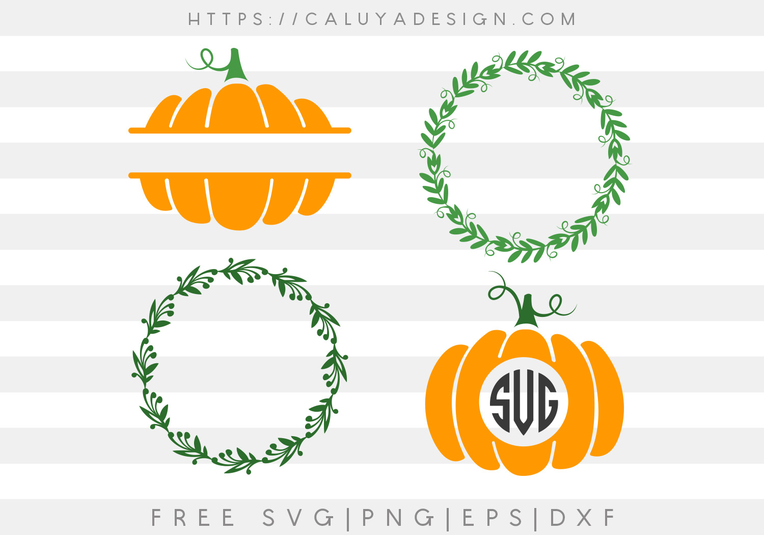 Free Pumpkin Wreath SVG, PNG, EPS & DXF