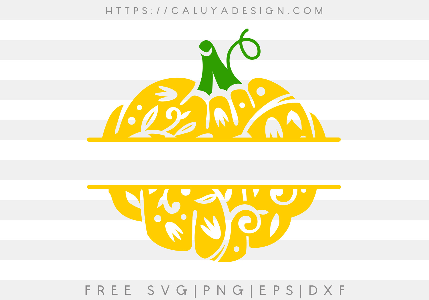 Free Split Pumpkin Monogram SVG