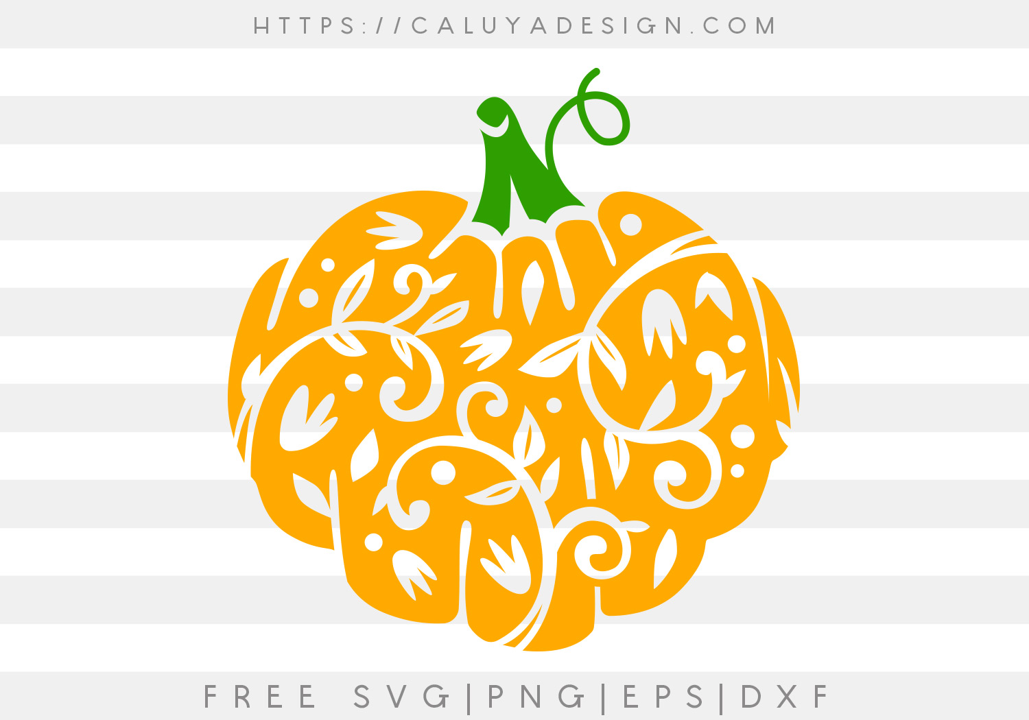 Free Floral Pumpkin SVG, PNG, EPS & DXF