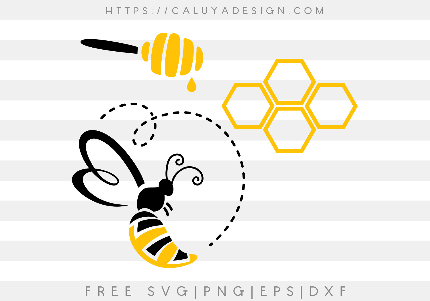 Free Bee Elements SVG Cut File