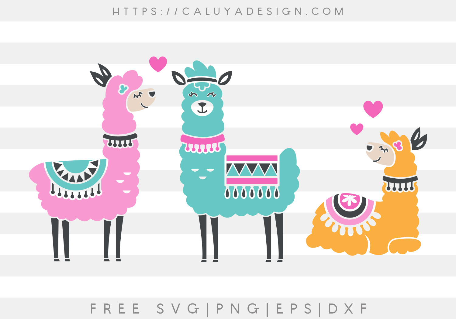 Free Colorful Llama SVG, PNG, EPS & DXF by Caluya Design