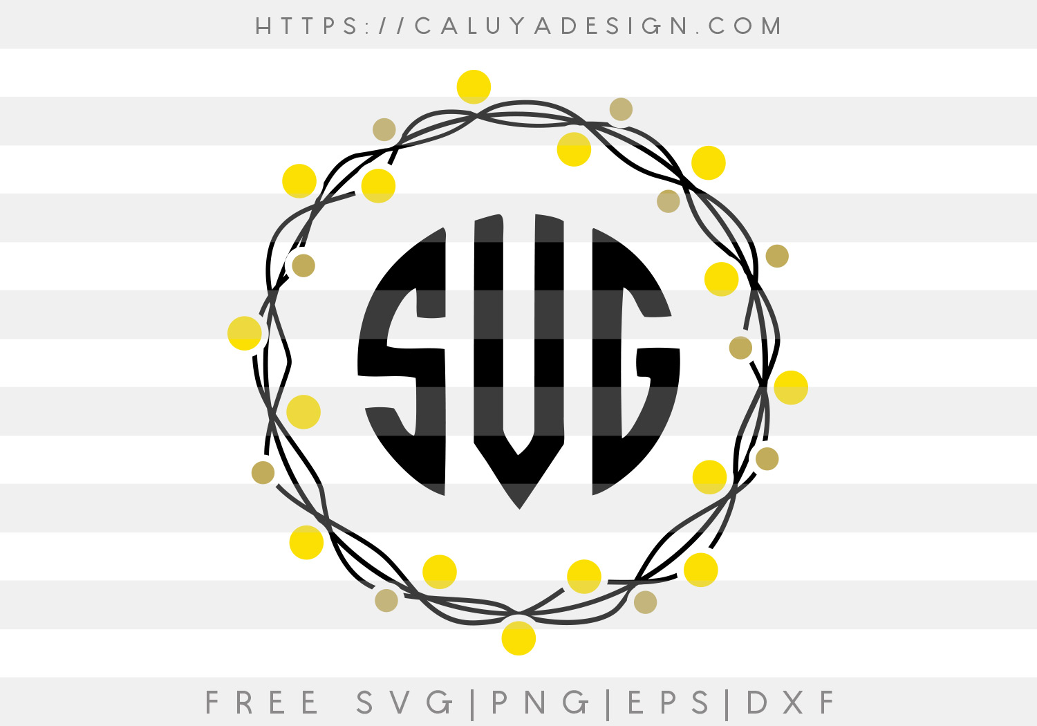 Free Glowing Llight Monogram SVG Cut File
