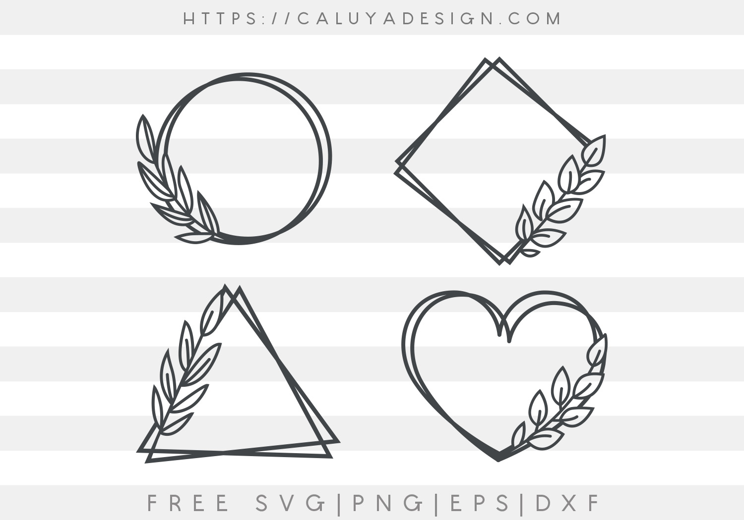 Download Free Leaf Frame Svg Png Eps Dxf By Caluya Design