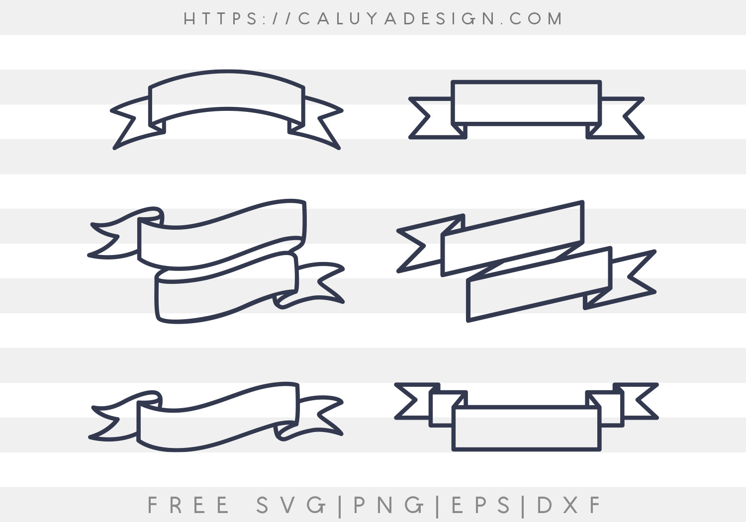 Free Ribbon Banner Svg, Png, Eps & Dxf By Caluya Design