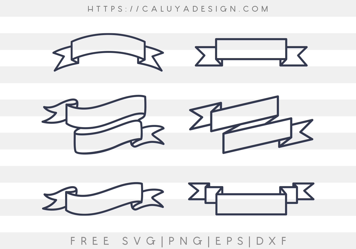 Free Ribbon Banner SVG, PNG, EPS & DXF by Caluya Design