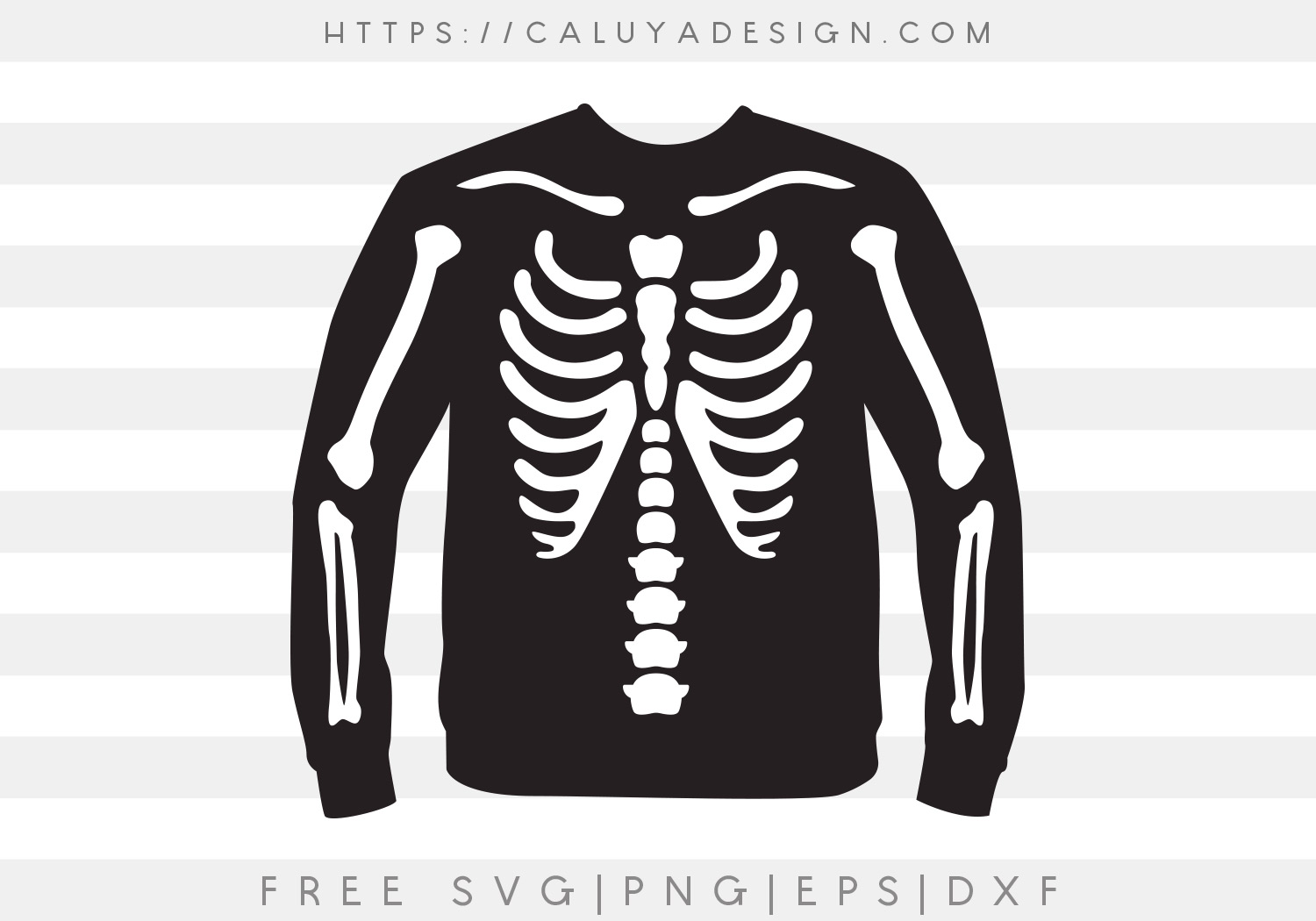 Free Skelton T-shirt SVG Cut File