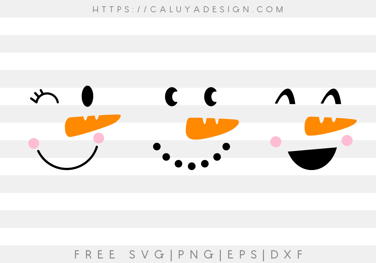 Free Snowman Faces I SVG, PNG, EPS & DXF
