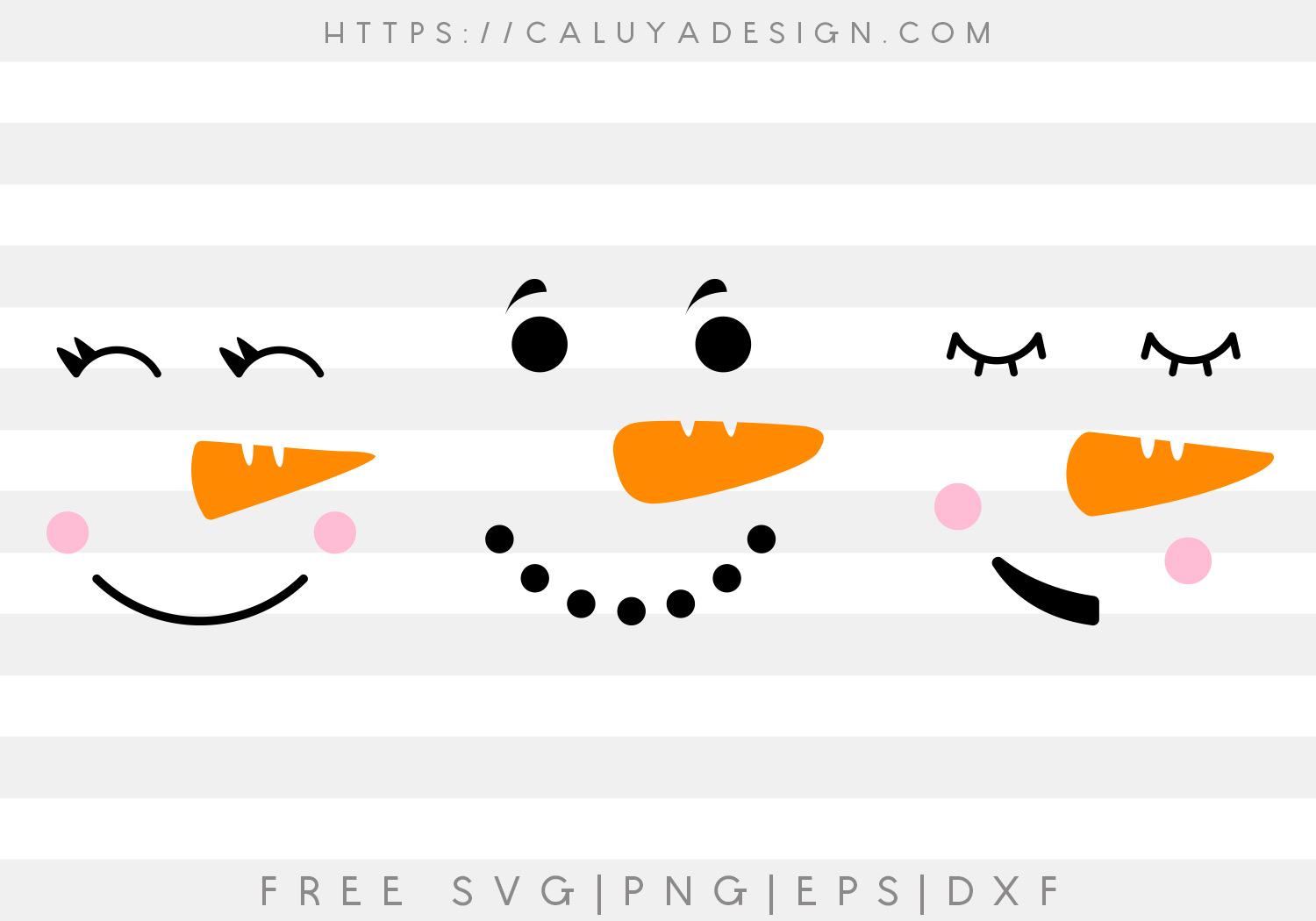 Free Snowman Face II SVG, PNG, EPS & DXF