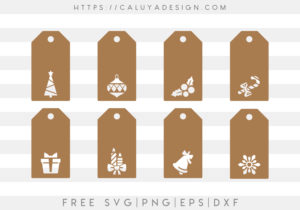 Free Christmas Tag SVG Cut File