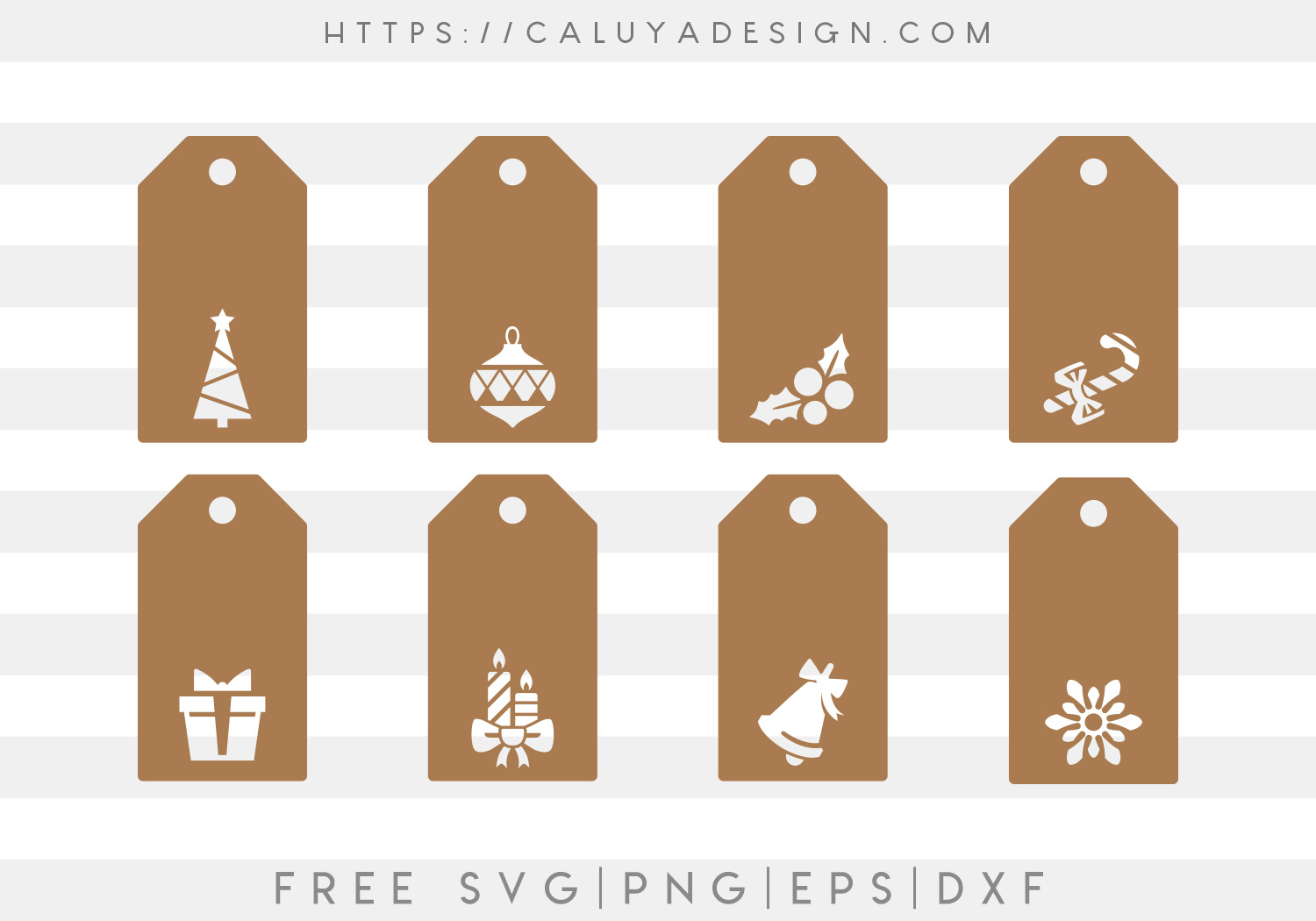 Christmas Tag SVG, PNG, EPS & DXF