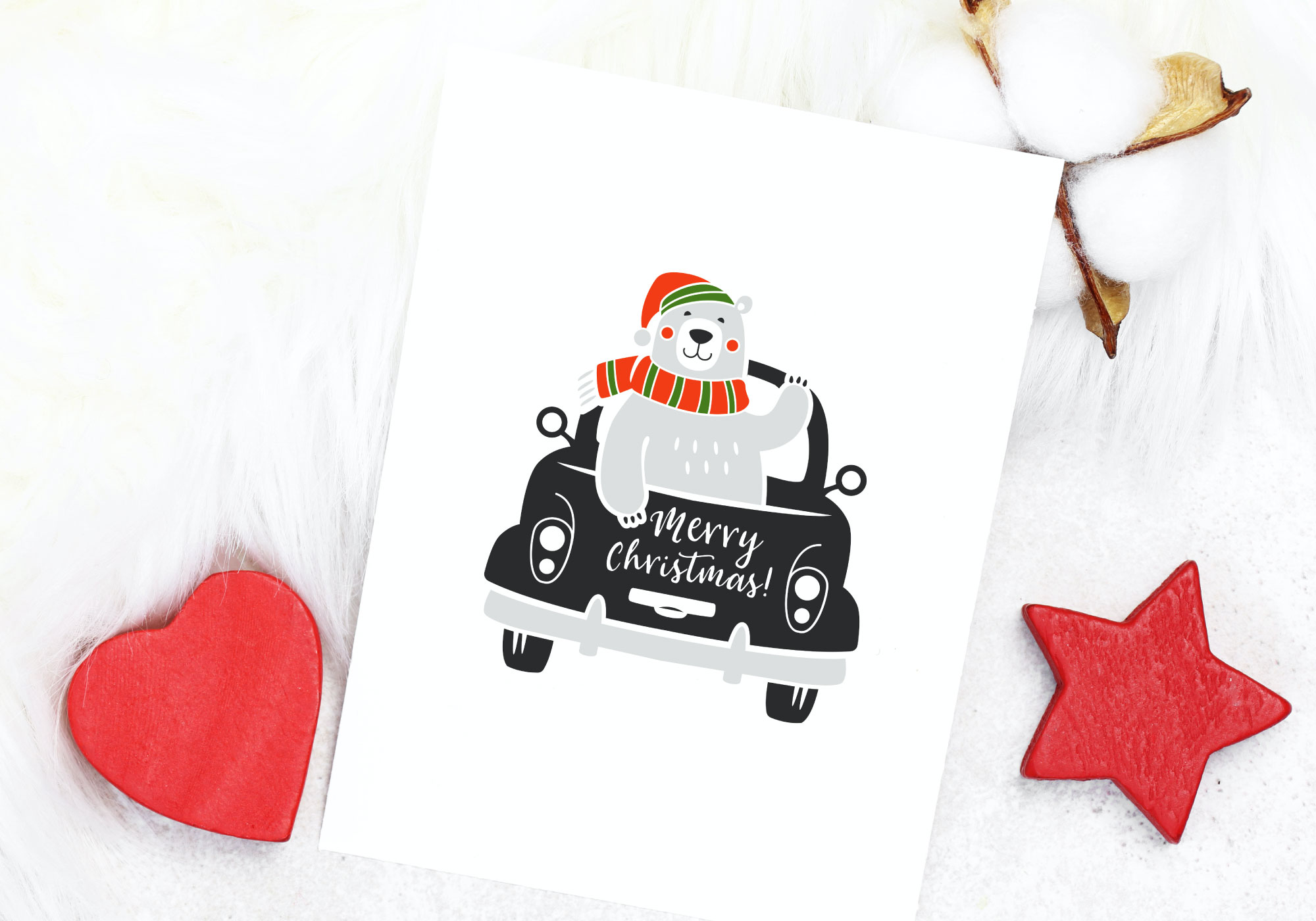 Free Christmas Truck Back View SVG cut file