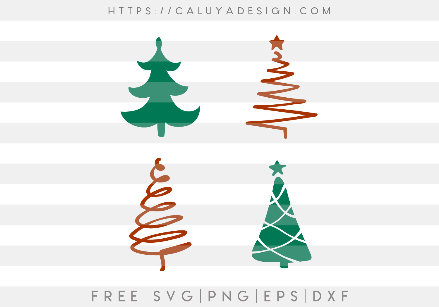 Free Handdrawn Christmas Tree SVG Cut File