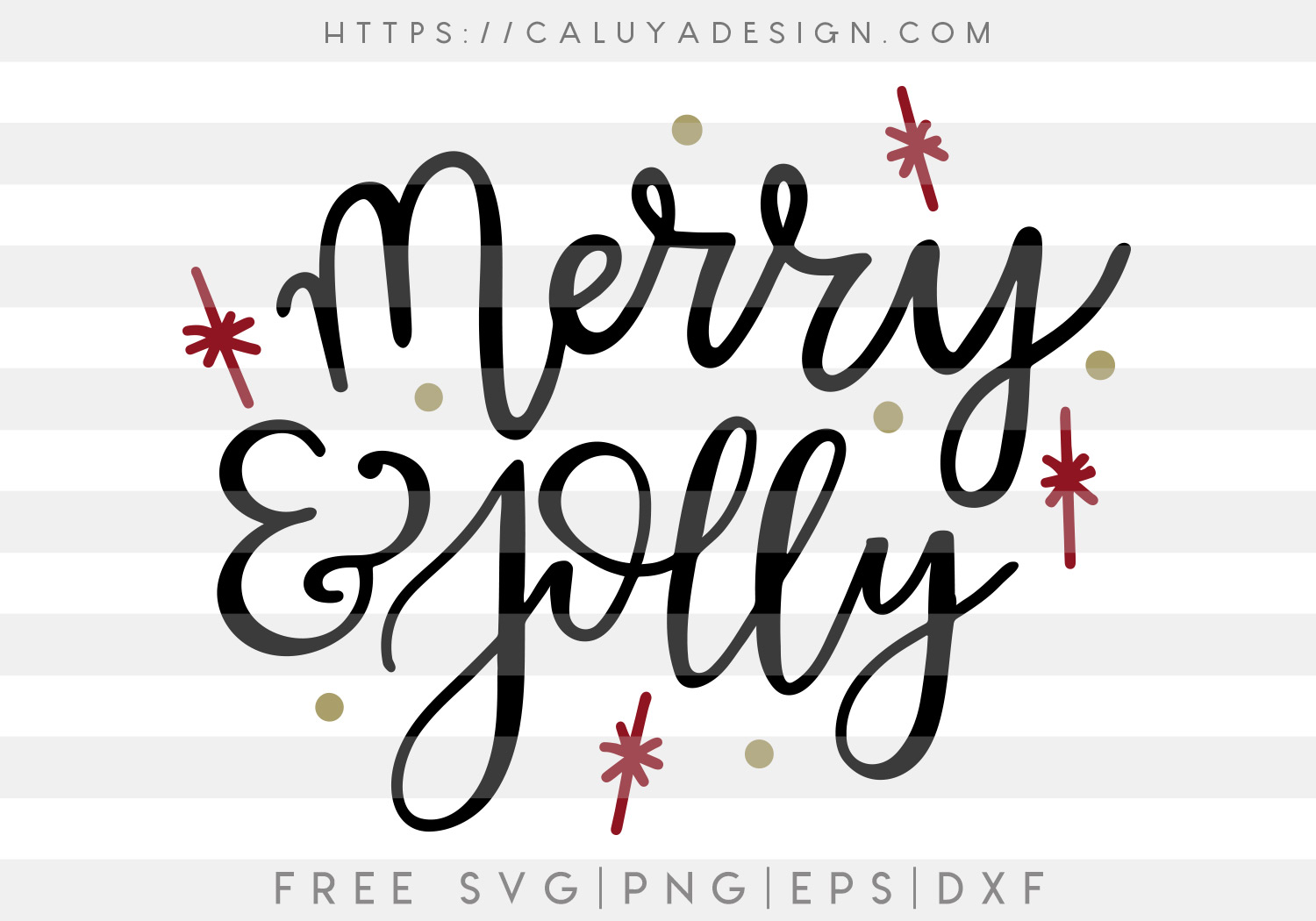 Merry And Joy SVG, PNG, EPS & DXF