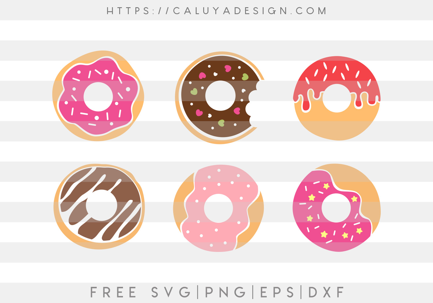 Donut Bundle SVG, PNG, EPS & DXF