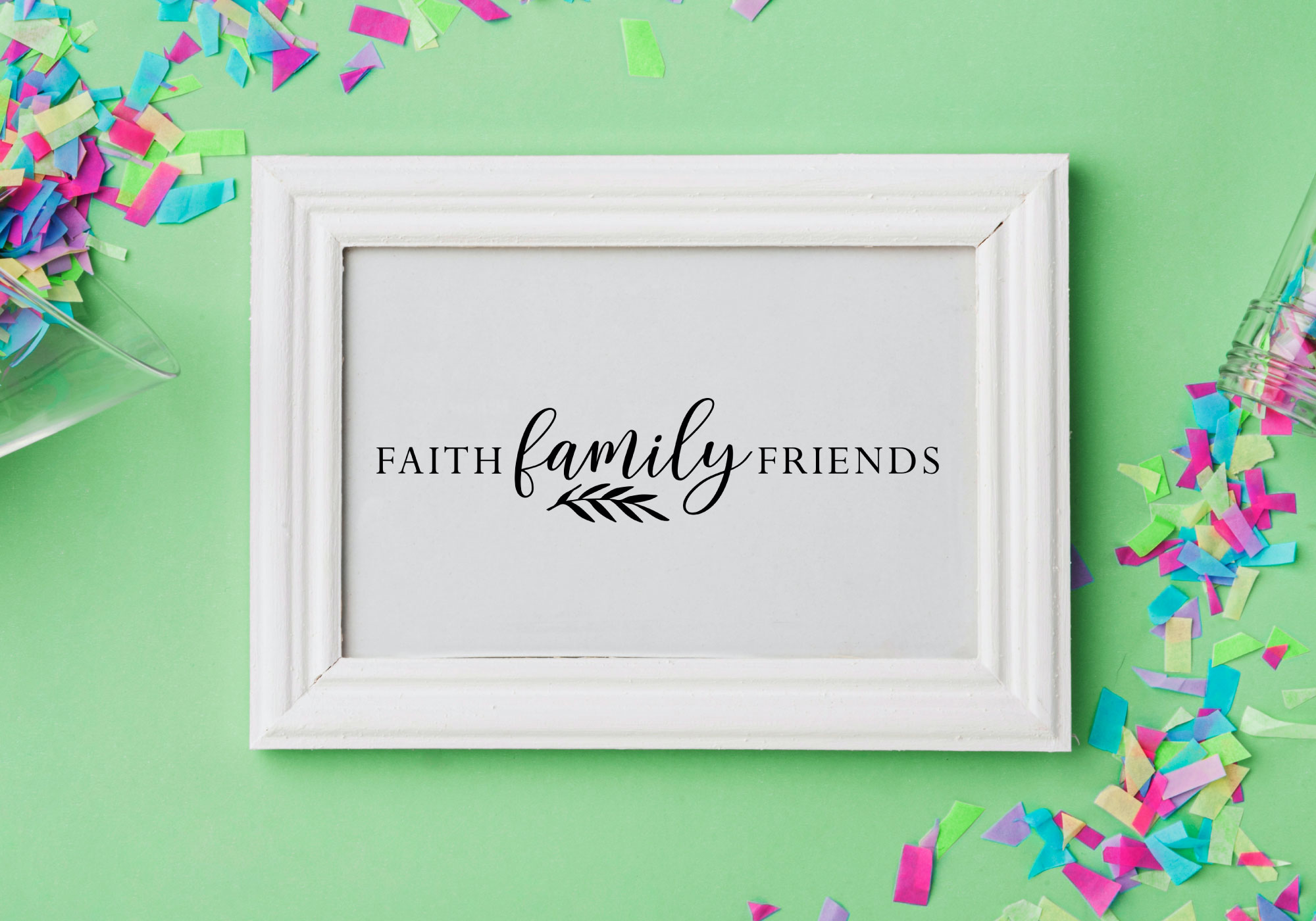 Free Faith Family Friends SVG Cut File