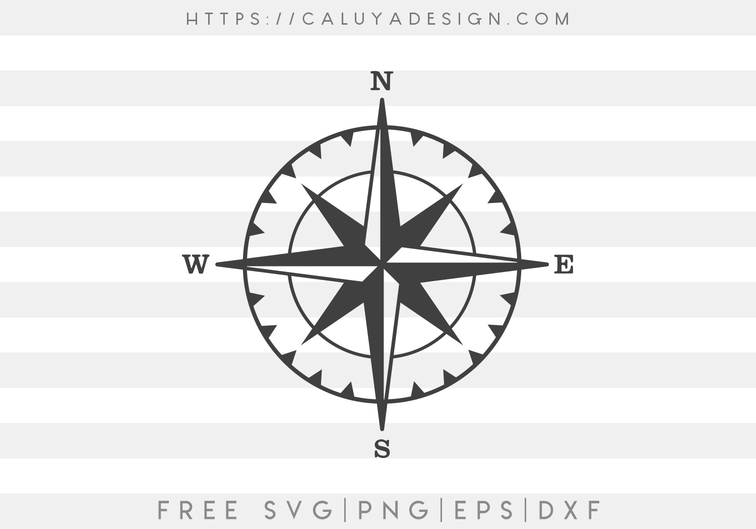 Minimal Compass SVG, PNG, EPS & DXF