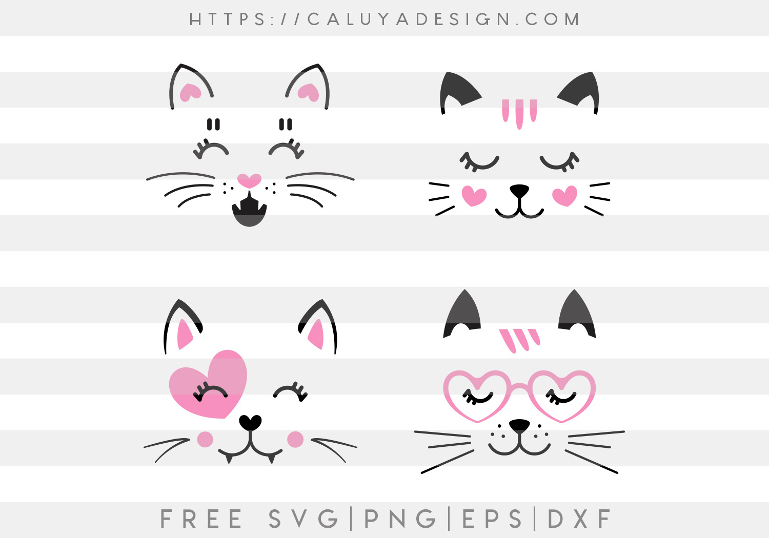 Free Cat Faces SVG