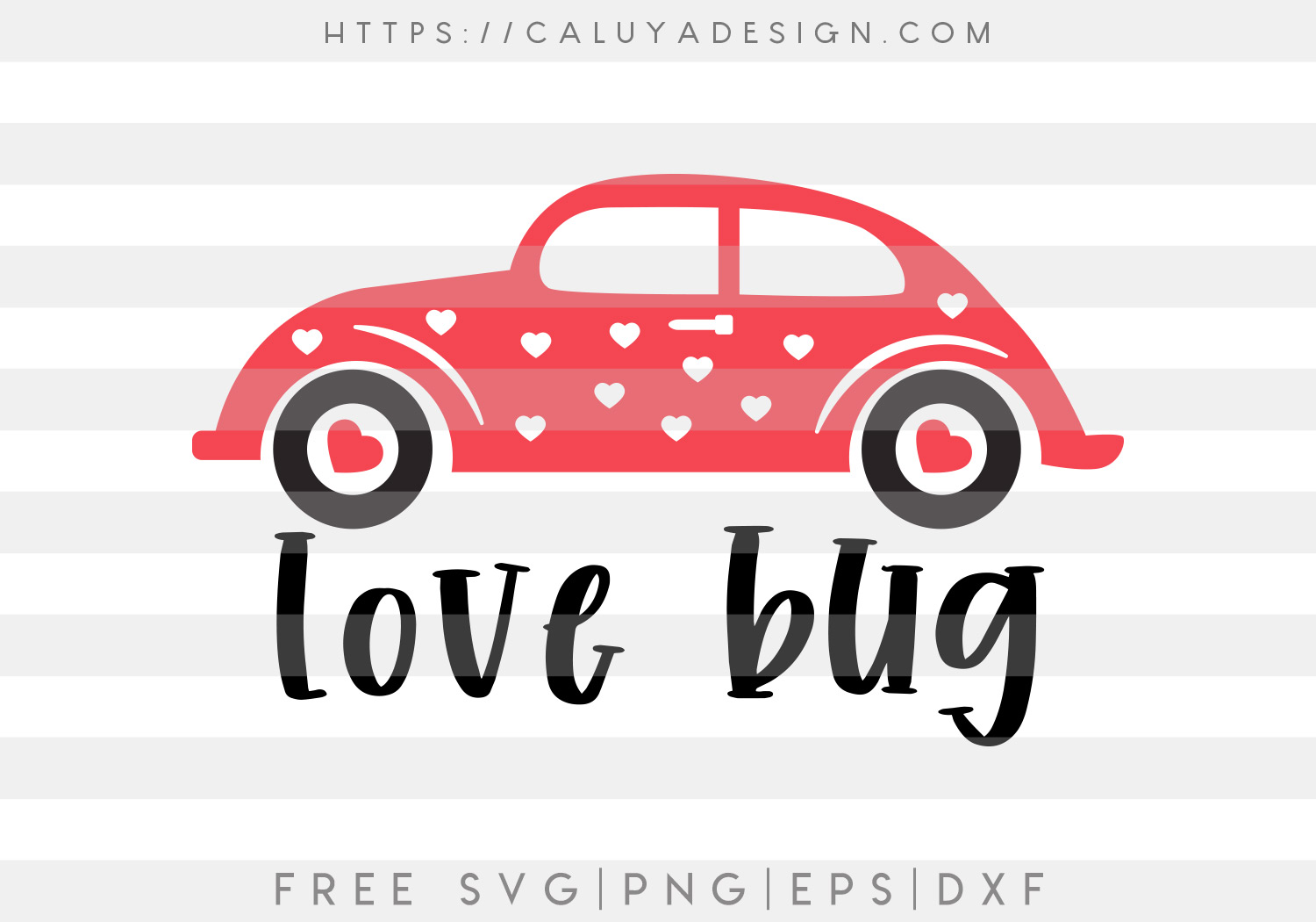 Love Bug SVG, PNG, EPS & DXF