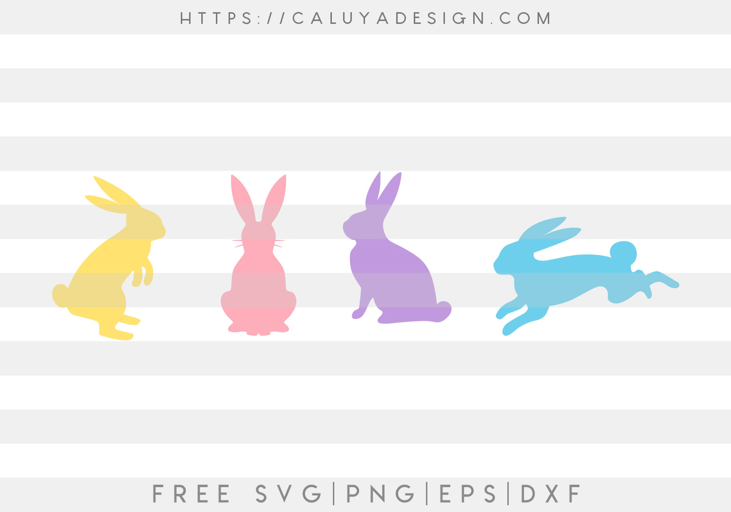 Bunny Silhouette SVG, PNG, EPS & DXF