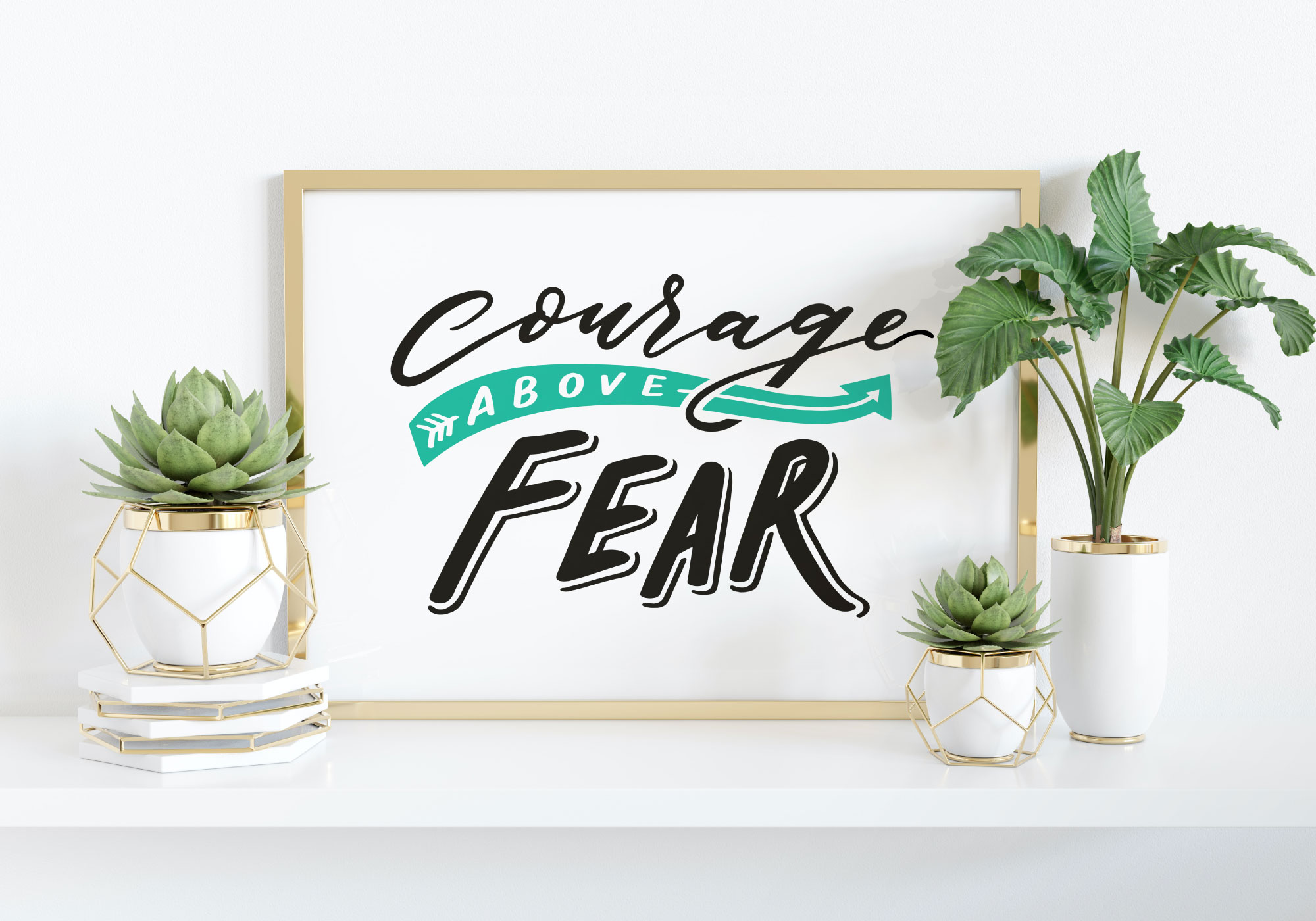 Free Courage Above Fear SVG Cut File