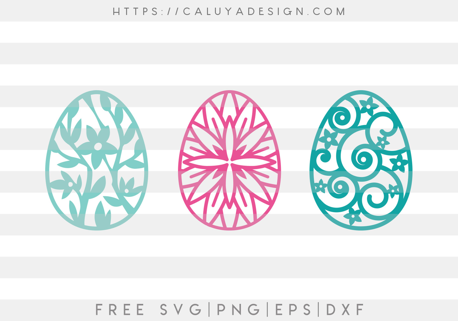 Floral Easter Egg SVG, PNG, EPS & DXF