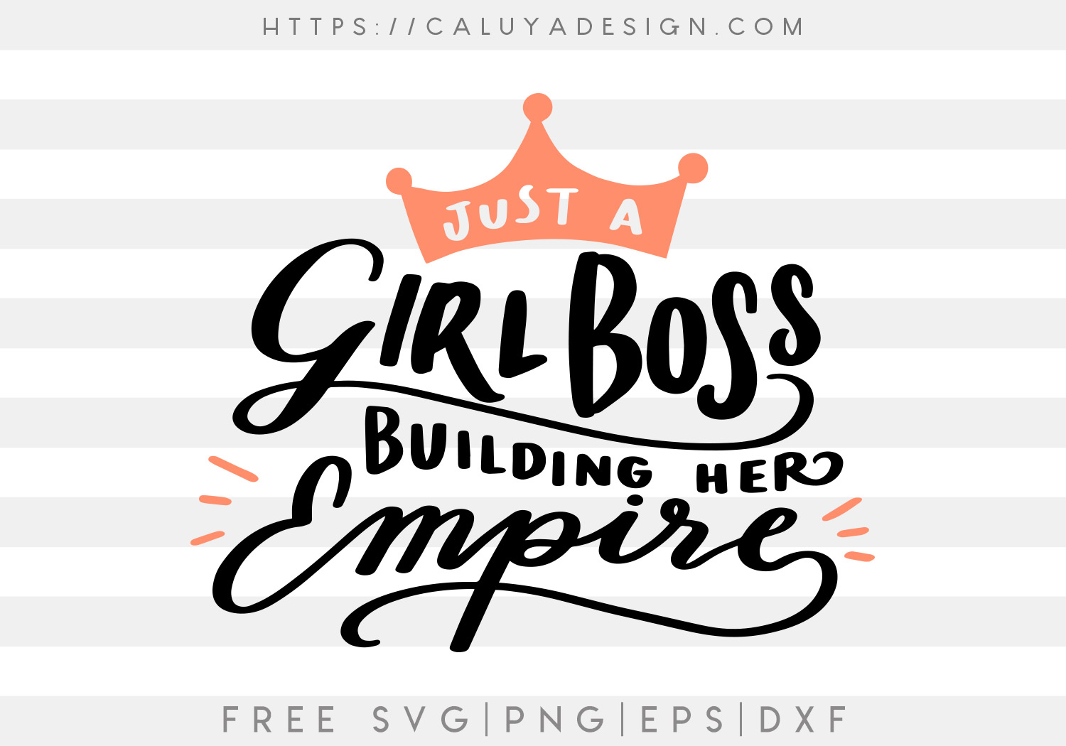 Free Just a Girlboss SVG Cut File