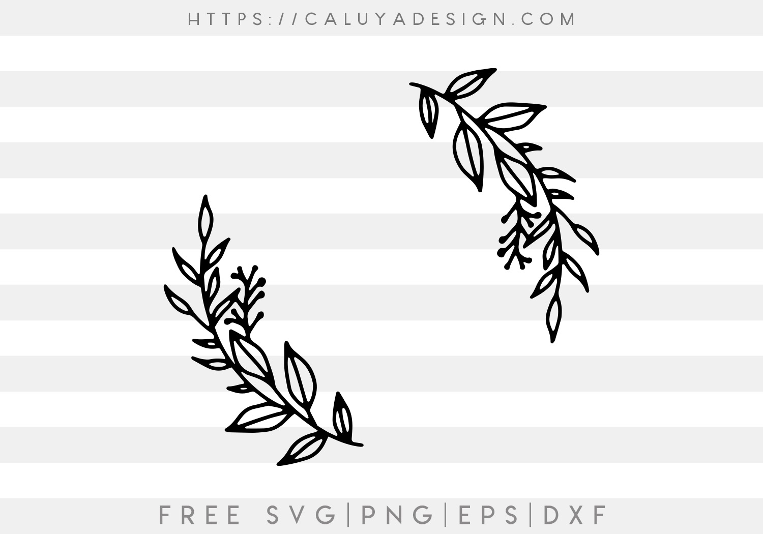 Botanical Wreath SVG, PNG, EPS & DXF