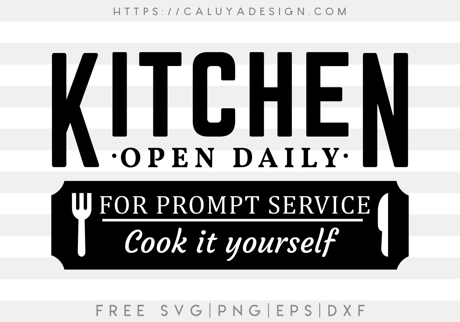 Free Kitchen Sign SVG