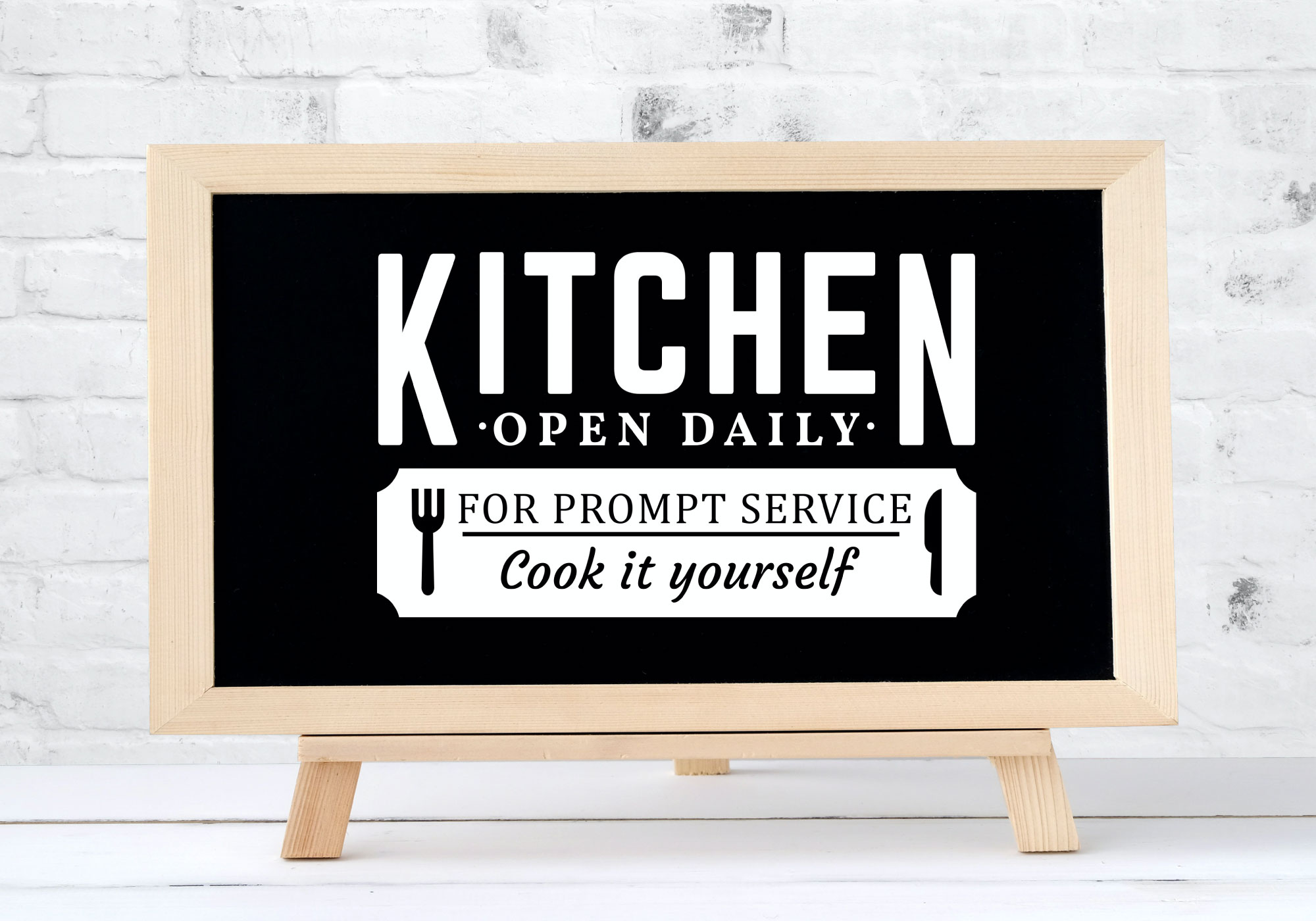 Free Kitchen Sign SVG, PNG, EPS & DXF by Caluya Design