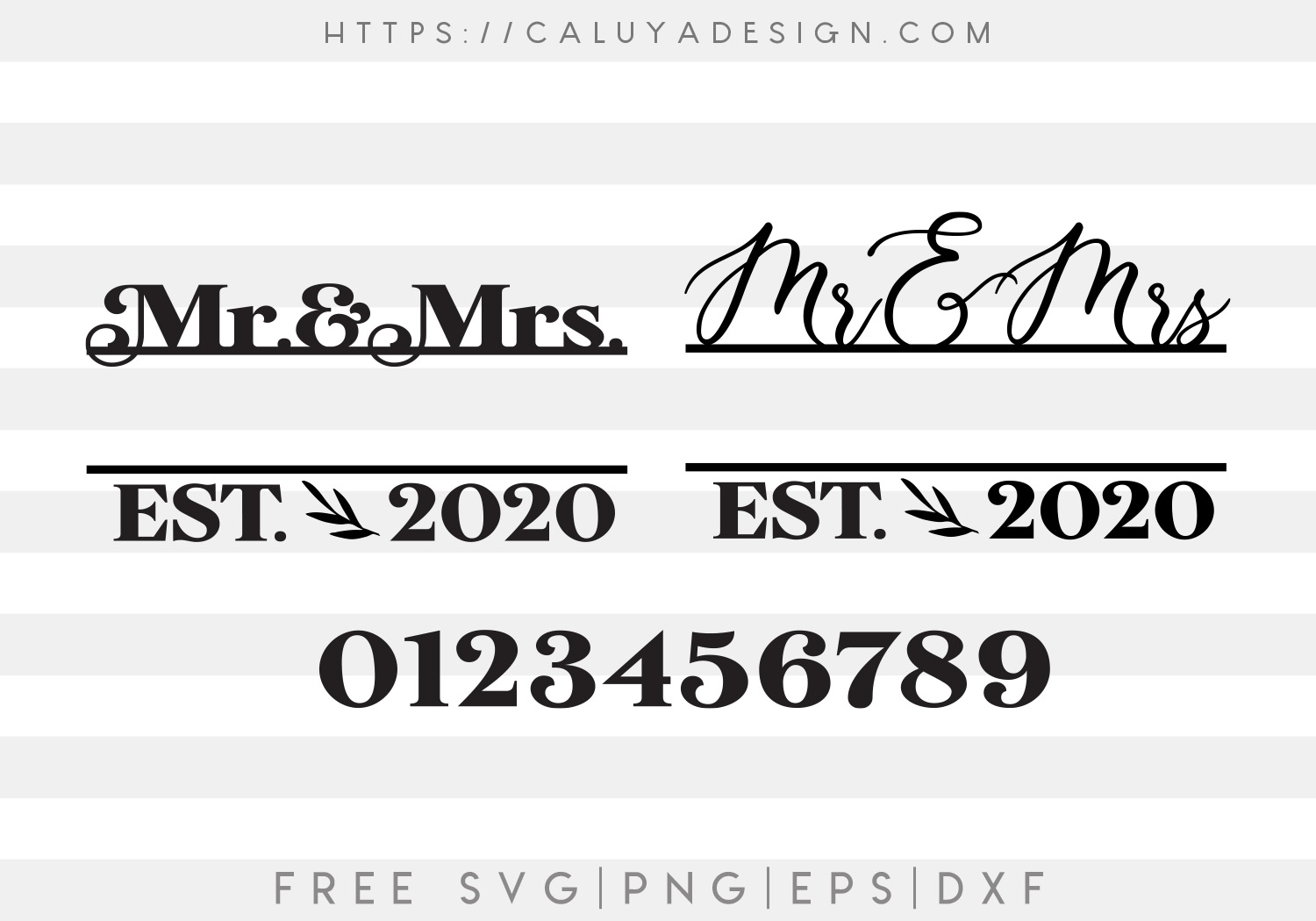 Mr And Mrs Monogram SVG, PNG, EPS & DXF