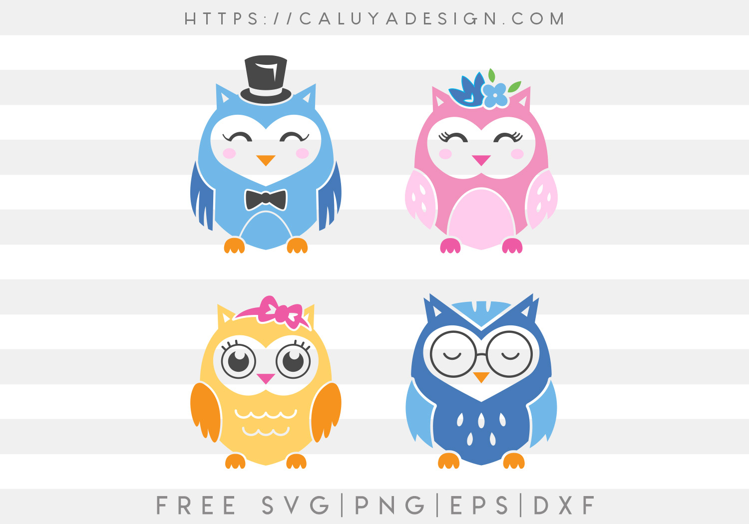 Owl SVG, PNG, EPS & DXF