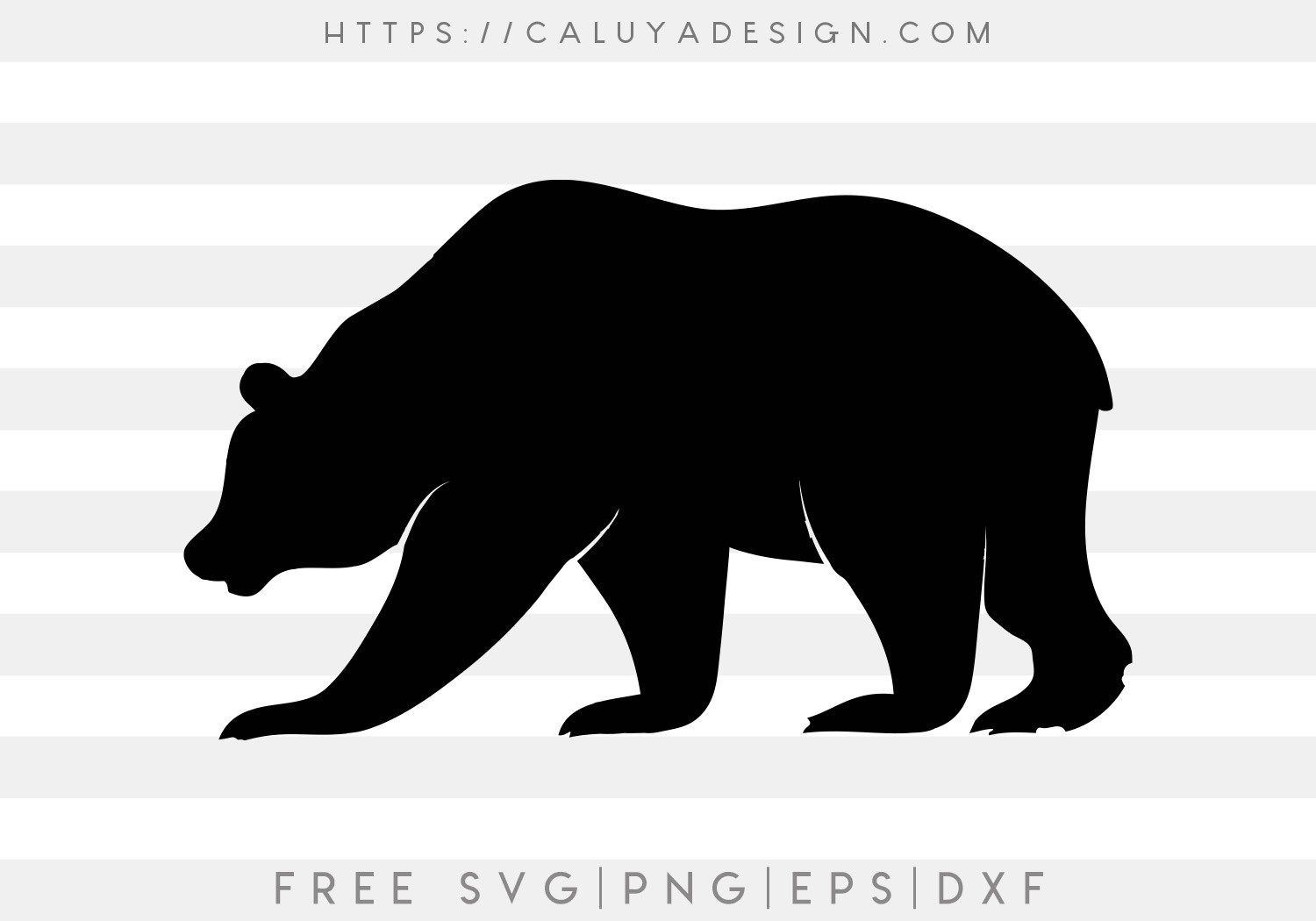Free Bear SVG, PNG, EPS & DXF by Caluya Design